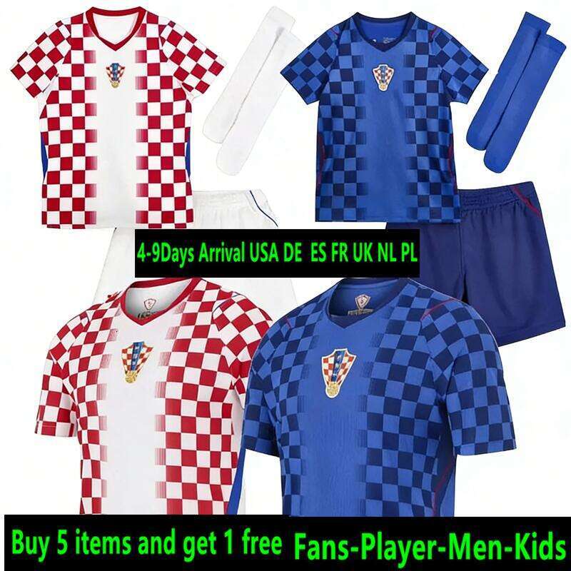 2026 Croatia World Cup Soccer Jersey Luka Modric Gvardiol 26 27 Croatia Football Shirt Men Kids Kits Fans Player Version Custom Name Number Maillot