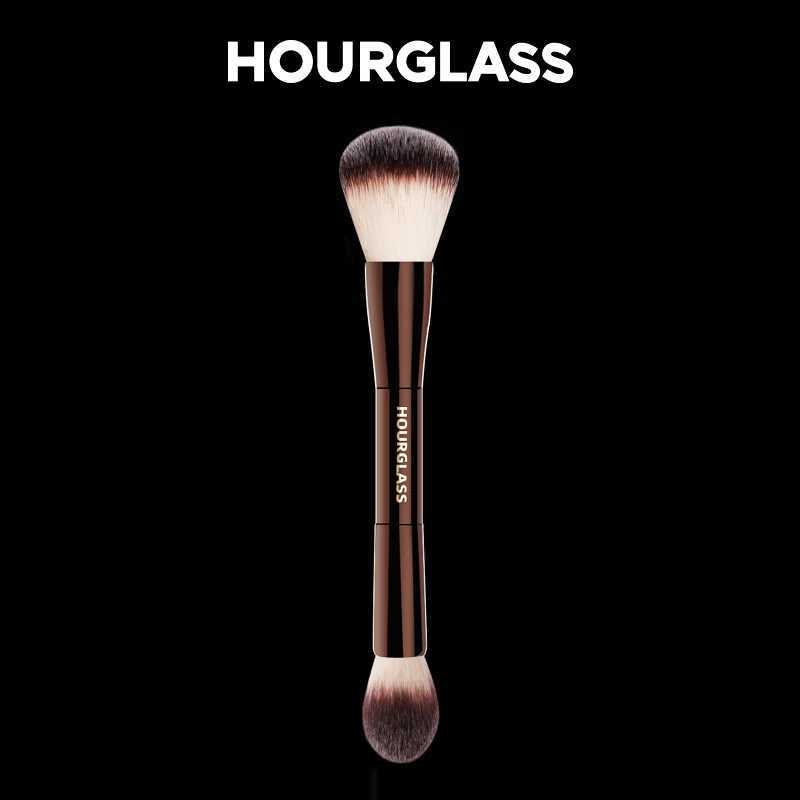 Hourglass Makeup Brush- No17 Lighting Edit Brush Soft Fiber Hair Double Head Highlight Fashion Design Single Face Brush Z260408