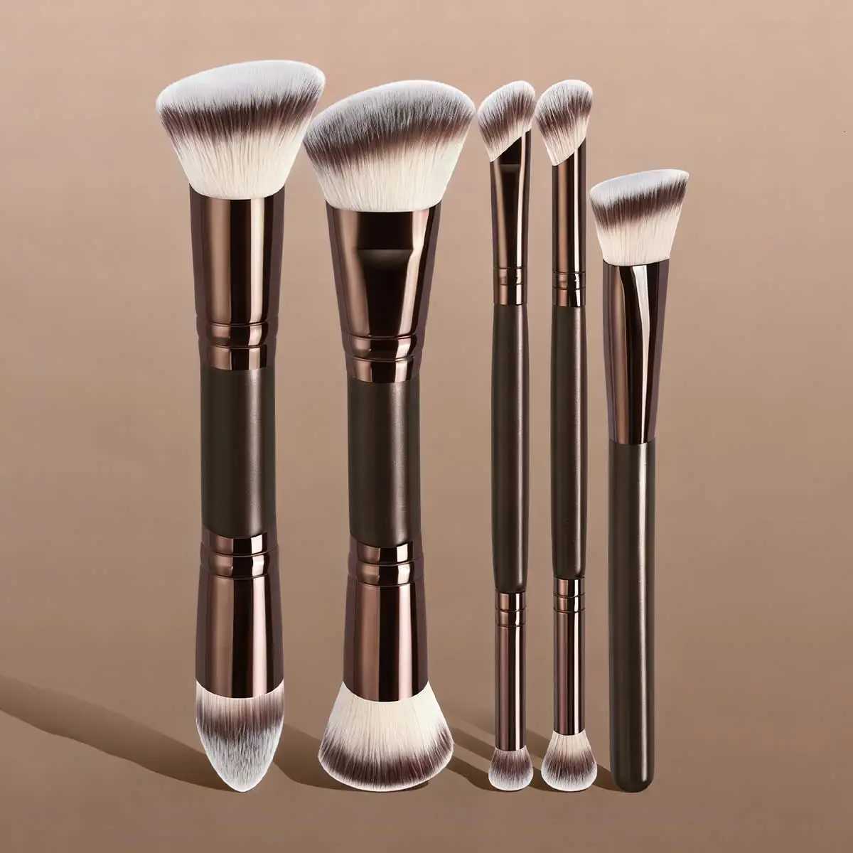 4/5Pcs Professional Facial Makeup Tools SetWith Facial Double-Ended Makeup Brush SetBevelTaper Foundation Brush Contour Brush Z260408