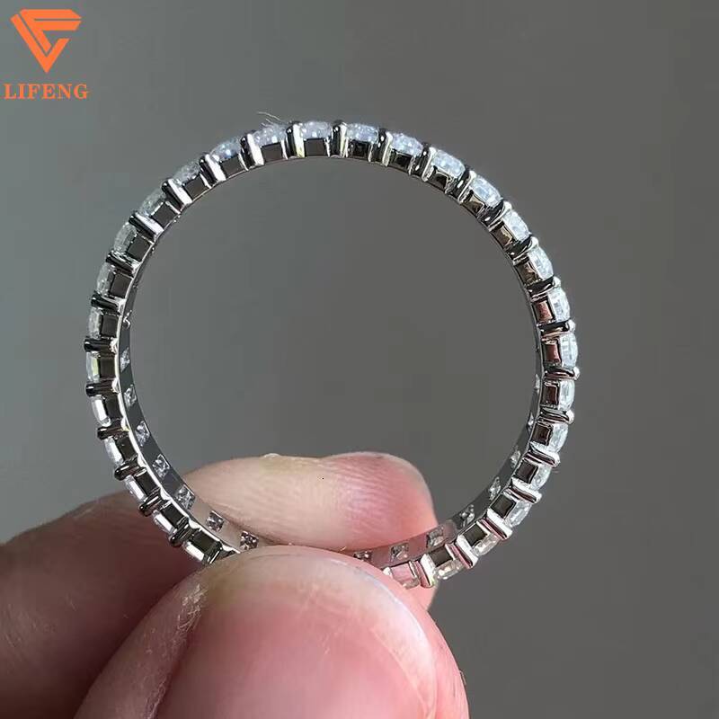 High Quality S925 Silver Moissanite Ring for Men Luxury Emerald Cut Promise Stacking Engagement 925 Silver Baguette Ring