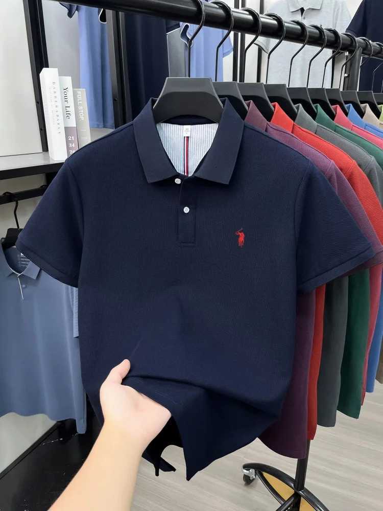 100cotton short sleeve polo shirt mens summer fashion classic Paul luxury brand custom embroidery casual business golf T-shirtT260408