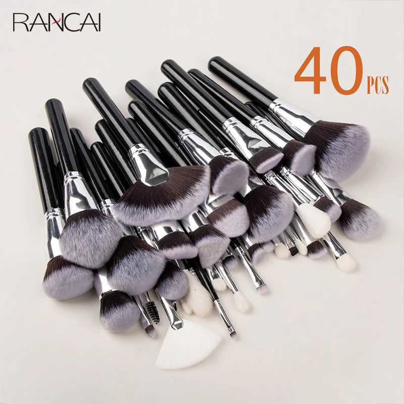 Professional 40Pcs Makeup Brushes Set Soft Synthetic Bristle Powder Blending Contour Eyebrow Eyeshadow Fan Foundation Brush Z260408