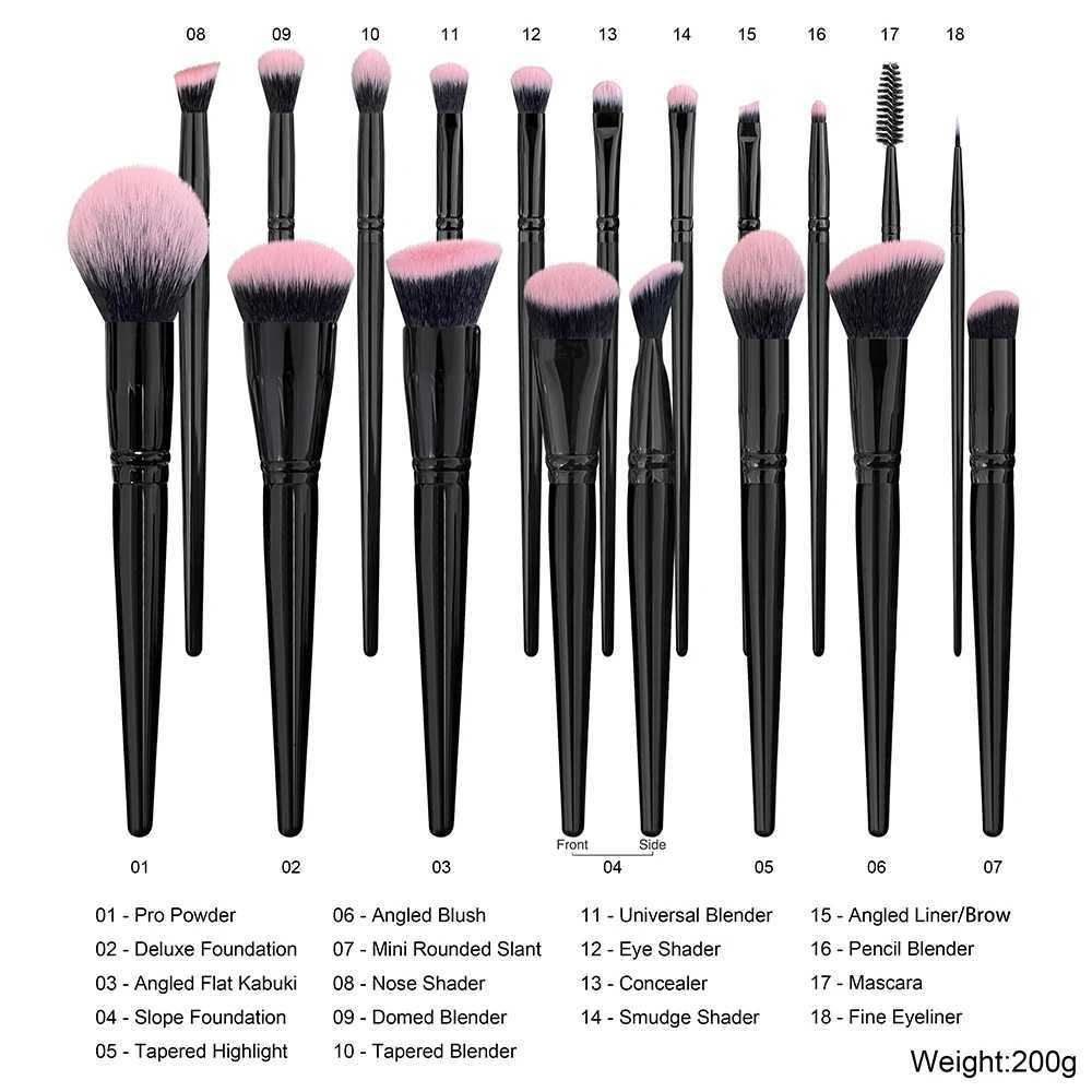 2025 New 18 Pcs Professional Makeup Brushes Set Foundation Powder Eyeshadow Eyelash Blush Make Up Brush Cosmetic Beauty Tools Z260408