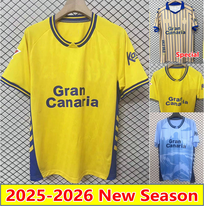 25 26 Las Palmas Soccer Jerseys HERRERA SANDRO Vieira Jesus Mesa Las Palmass home away 3rd Las Palmas football mens size S-4XL camesita de foot