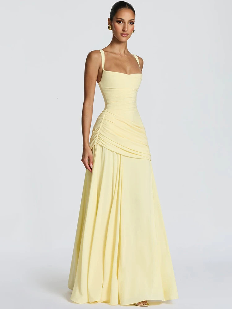 Mozision Off-shoulder Backless Sexy Maxi Dress Women Elegant Strapless Sleeveless Bodycon Ruched Club Party Long Dresses Female 260407