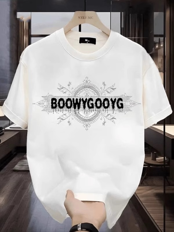 2026 New Arrivals Men's Short-Sleeve Tees | Summer Korean Trendy Minimalist Loose Casual Hong Kong Style T-Shirts