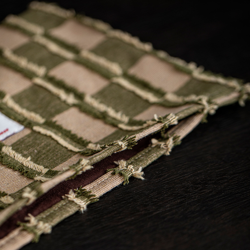 Tissue Box Cover Vintage Fabric Striped Neutral Style High End Forest Series Wabi Sabi Creative Tissue Cover For Homestay Bedroom Dining Coffee Table 