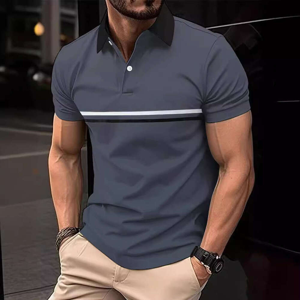Outdoor Sports Hiking Camping Quick Dry Sun Protection Lightweight Active Polo Shirt For Men European and American Cross-Border Summer Ali - view 4