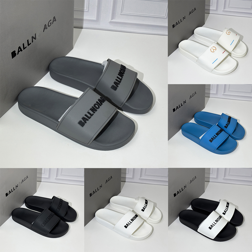 Designer sandals women Designer Inspired Embossed Logo Slides, Unisex Waterproof Rubber Slip On Sandals Fashion Streetwear Shoes for Summer Indoor & Outdoor