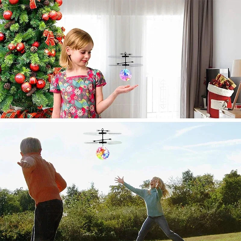 Led Light Suspension Crystal Ball Infrared Induction RC Gesture Control Colorful Glowing Toys Flying Unique Gift for Kids 260407