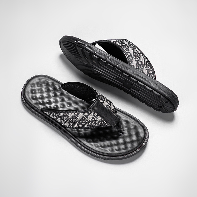 Men's Slippers Summer Slip-On Sandals Casual Unisex Thong Slippers Outdoor Wearable Clog Footwear Breathable Canvas Slippers