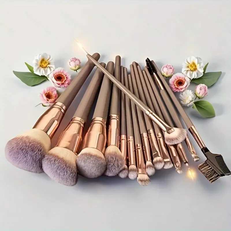 15-Piece Luxury Makeup Brush Set - Professional Foundation Eyeshadow Contour Blush Powder Brushes Vegan Cosmetic Kit for Z260408