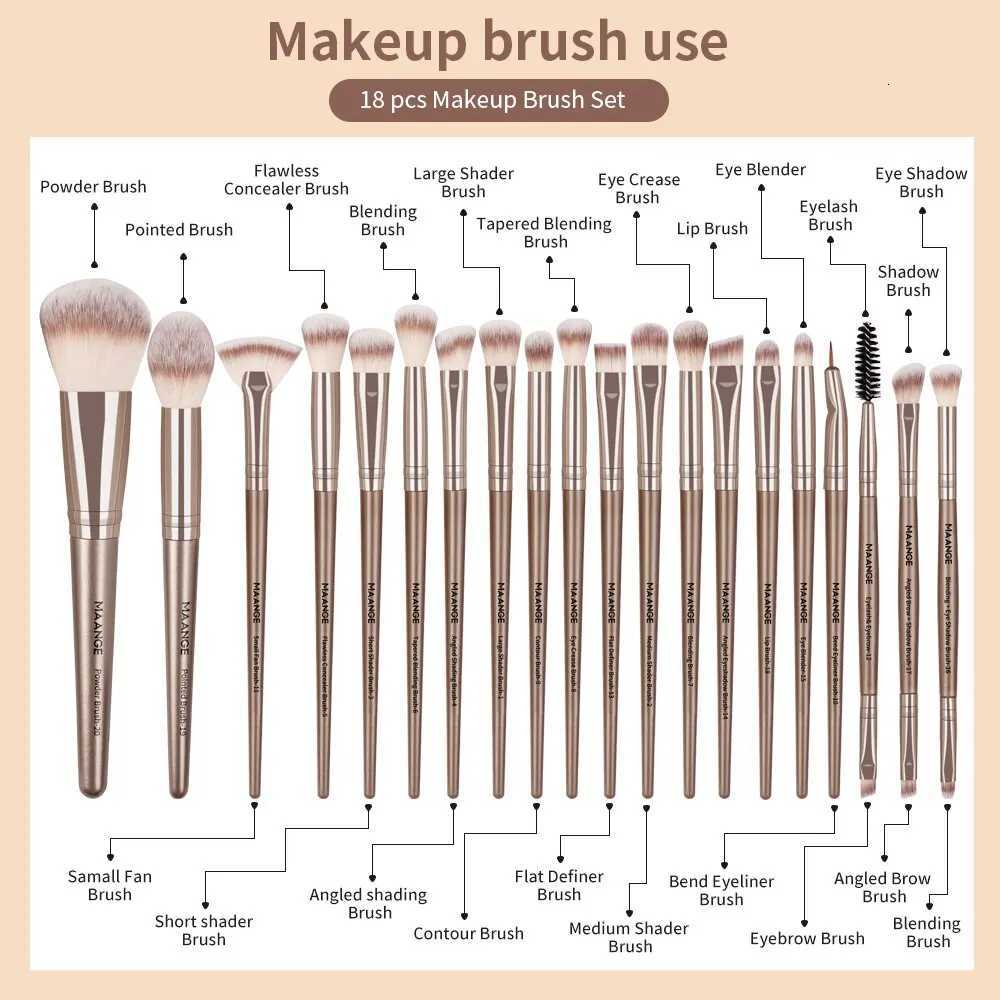 Maange 20 Piece/Set Makeup Brush Professional Makeup Foundation Eyeshadow Powder Brushes Kits Cosmetic Beauty Tools For Women Z260408