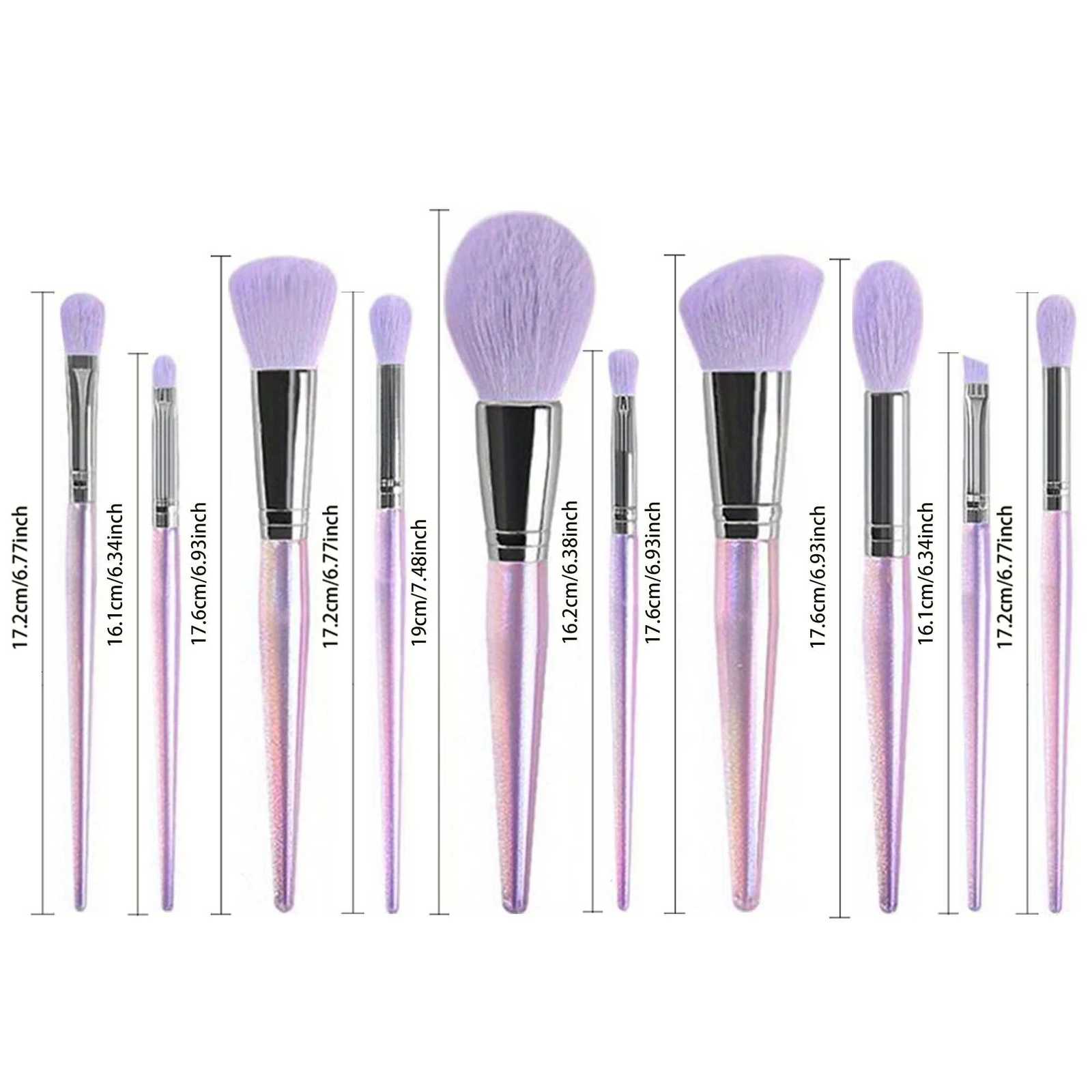 10 Pcs/set Fashion Makeup Brushes Sets Eye Shadow Powder Foundation Highlighter Eyebrow Brush Professional Tool Z260408