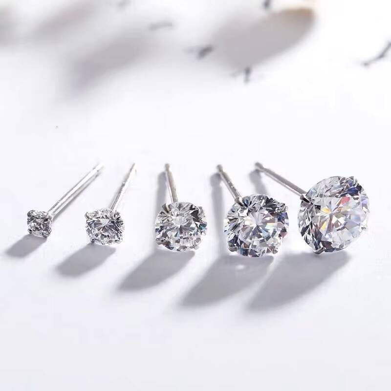 Elegant 18K White Gold Lab Grown Diamond Earrings Custom Jewelry Gift for Women with Real Diamonds