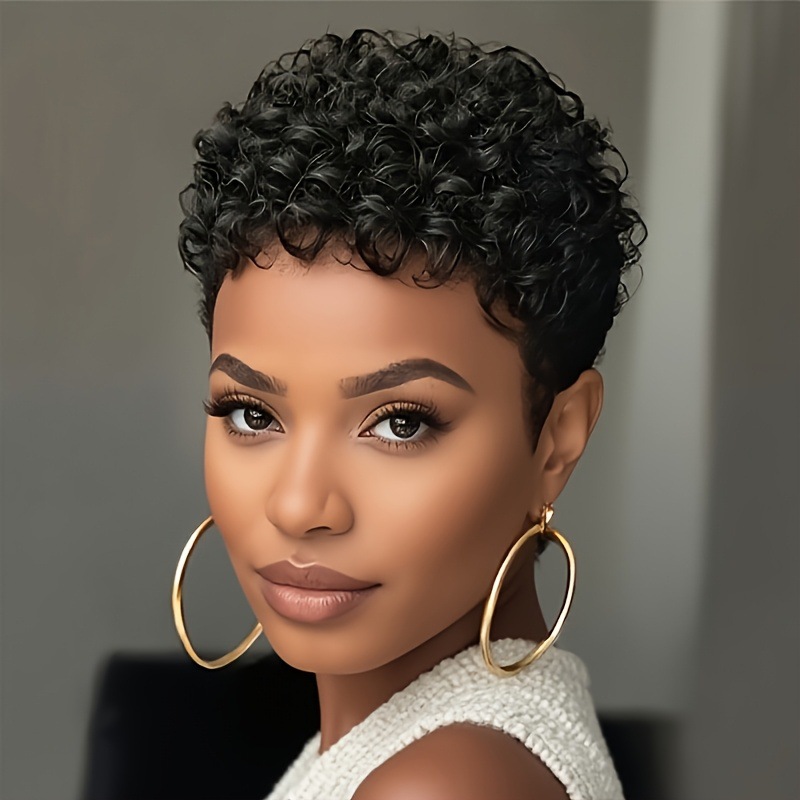 Synthetic Pixie Cut Straight Bob Wig For Ladies Long Lasting Style & Durability of Thermally Treated Material - view 4