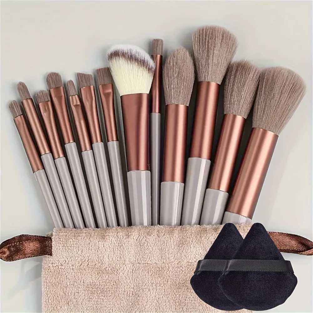 Professional Makeup Brush Set -Soft Brushes for Foundation/Powder/Eyeshadow - with Sponges Headband Travel-Friendly Birthday Z260408