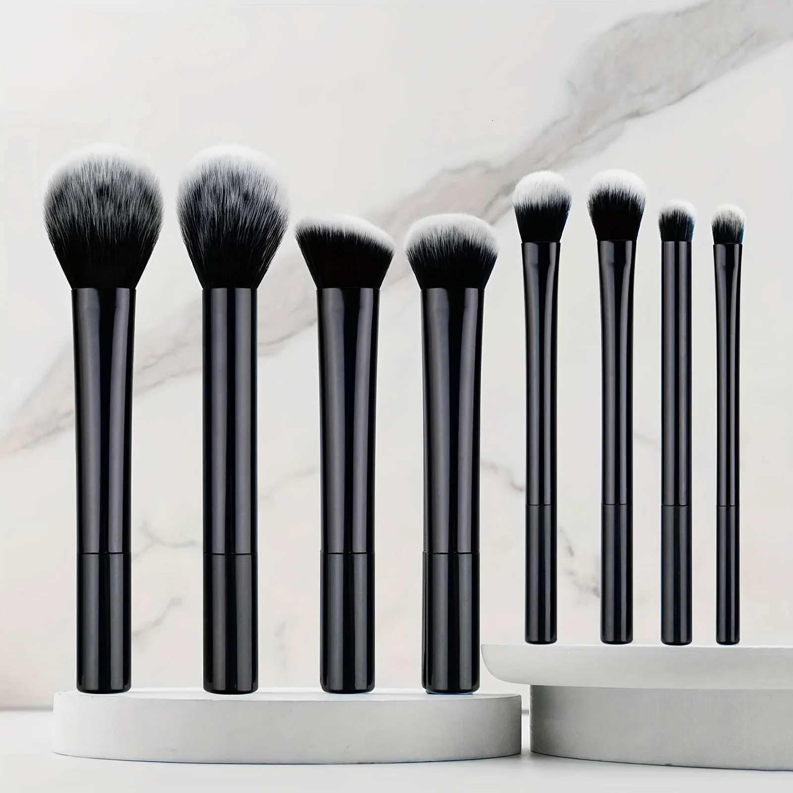 8pcs Makeup Brush Set - Silky-Soft Synthetic Bristles for Foundation Blush Eyeshadow Easy Clean Cosmetic Kits Z260408