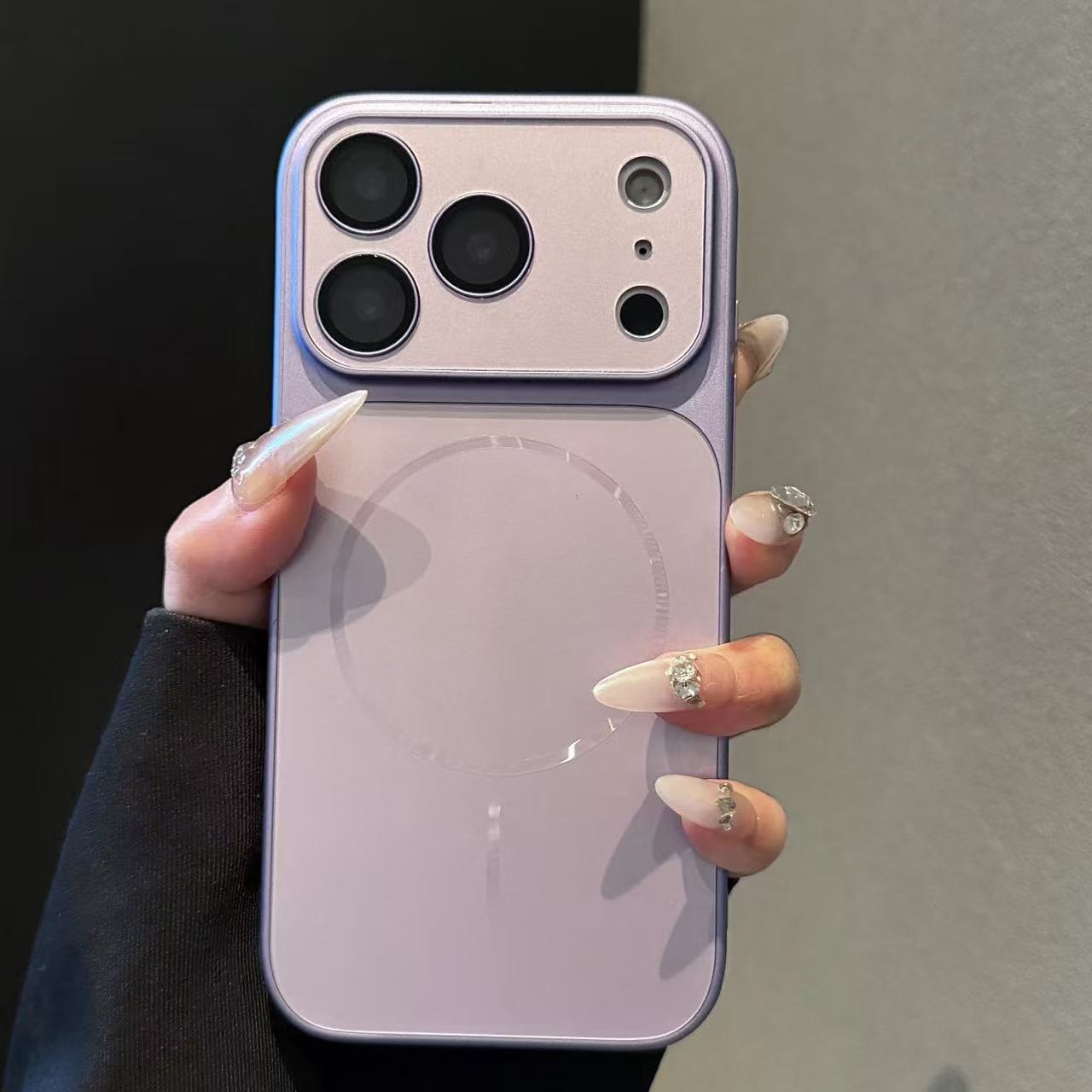 Solid Color MagSafe Glass Back Case for iPhone 17 Pro Max 16 15