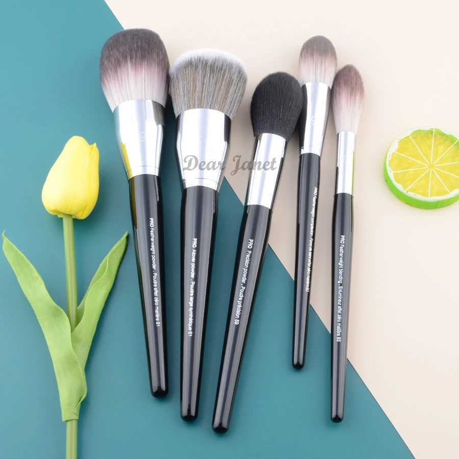 S series Pro Makeup brushes Powder fan foundation blusher highlight Make up brush Big size black handle synthetic hair Well made Z260408