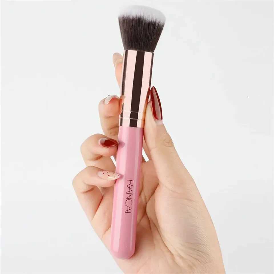 Single Angled/Flat Foundation Brush Dense Skin-Friendly Beginner-Friendly Multi-Use Brush for Foundation Blush Contour Z260408