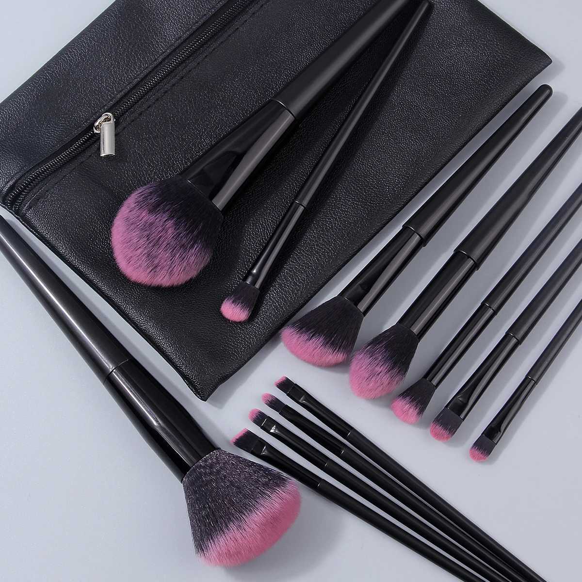 12PCS/13PCS/17PCS multi-purpose makeup brush set high resilience makeup sponge egg powder puff zipper storage bag Z260408