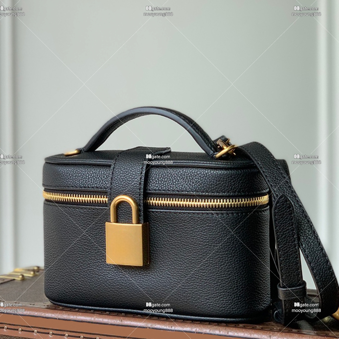 12A Upgrade Mirror Quality Designer Low Key Vanity Pouch 19cm Mini Handbags for Women Luxury Bags Genuine Leather Shoulder Bag Strap Crossbody Purse with Box M27505