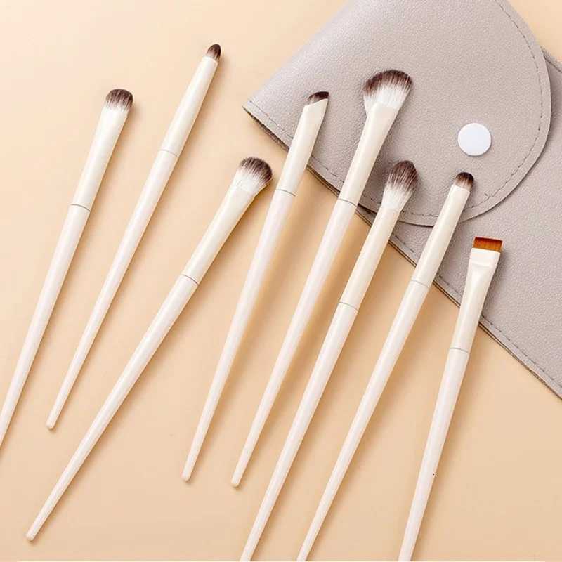 5/6/8/10pcs Natural Eye Makeup Brushes Set Detail Eyeshadow Brush Makeup Brush White Ultra Soft Eyeshadow Eyeliner Makeup Tool Z260408