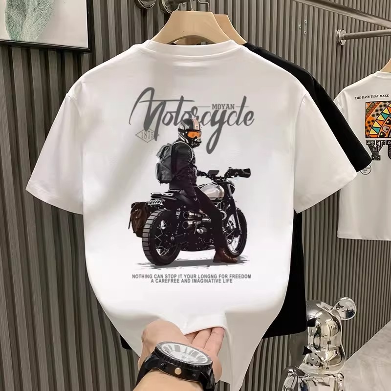 2026 New Arrivals Men's High-End Streetwear Tees | Summer INS Style Loose Luxury Crew Neck Cotton Trendy Casual T-Shirts