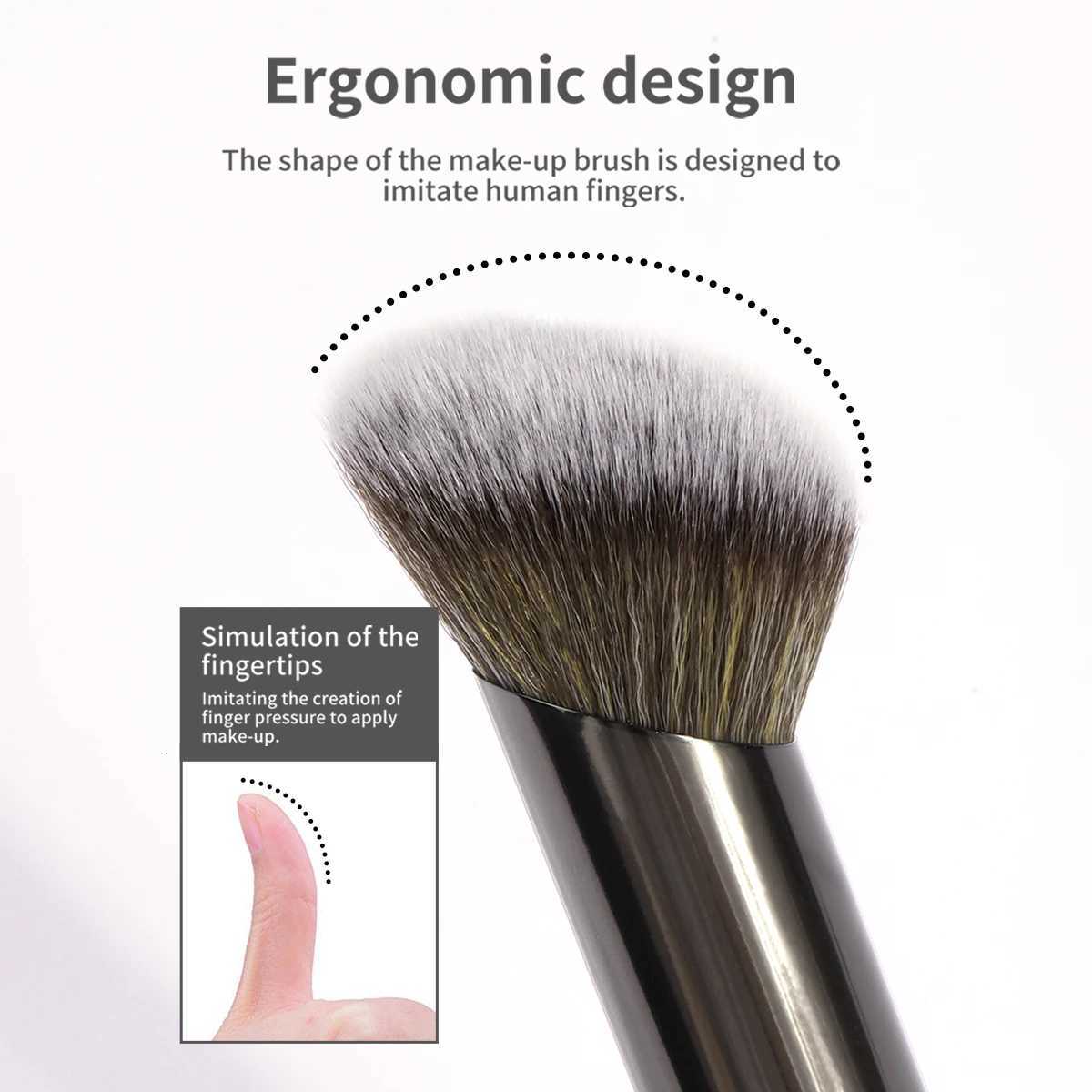 MAANGE 7pcs/set Flawless Makeup Brush Double Ended Foundation Brush for Blending Liquid Cream Powder Soft Dense Hair Makeup Tool Z260408
