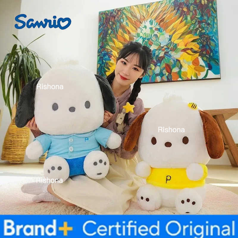 Sanrio 35-60cm Big Size Kawaii Pochacco Plush Toy Cartoon Cute Sleeping Companion Comfortable and Soft Birthday Gift Girl Toy H260408