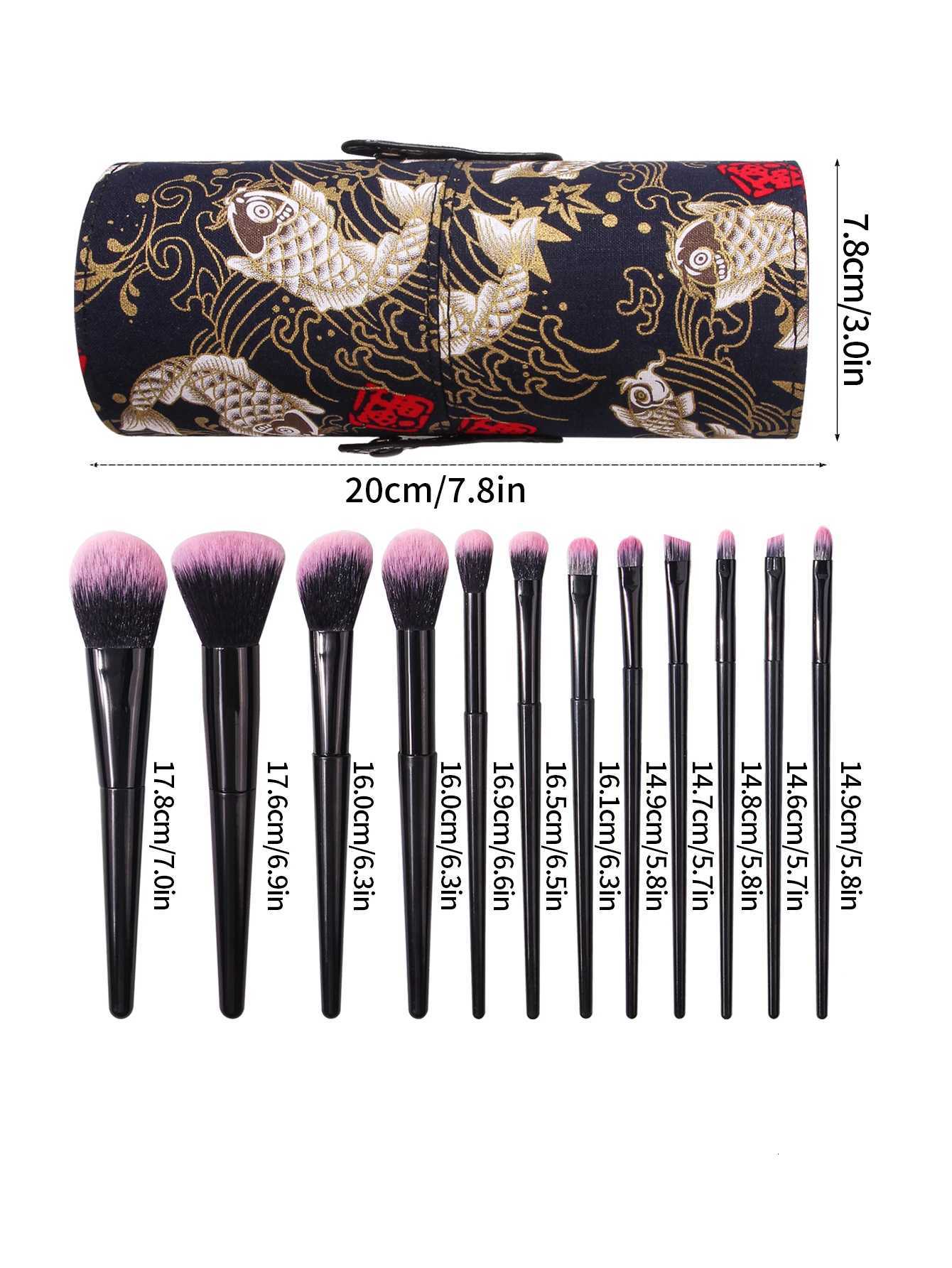 13PCS high-quality makeup brush set including a loose brush concealer brush holder and a vintage covered storage bucket Z260408