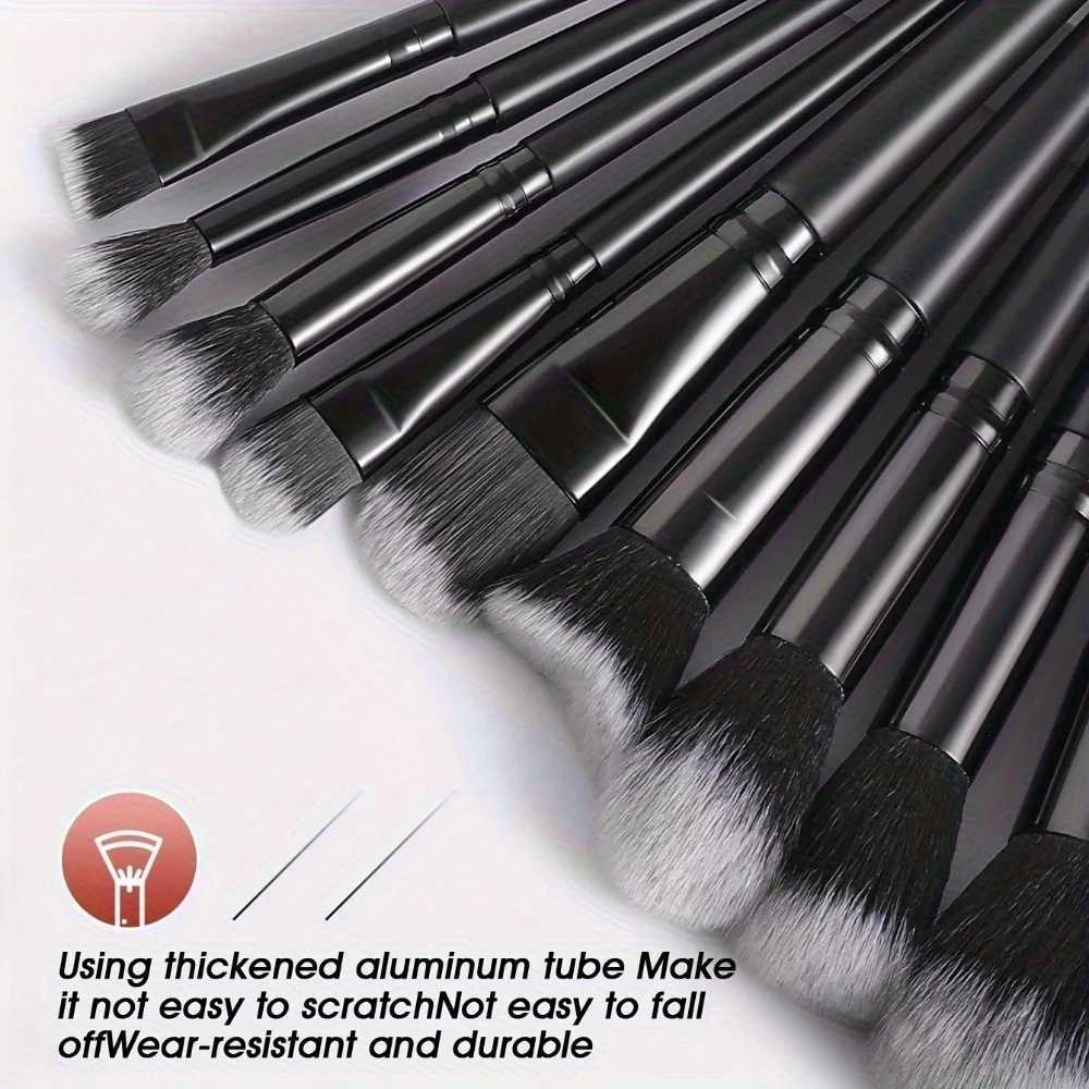 Black makeup brush set 13 pieces of makeup tools set high-quality synthetic primer concealer eye shadow powder blusher makeu Z260408