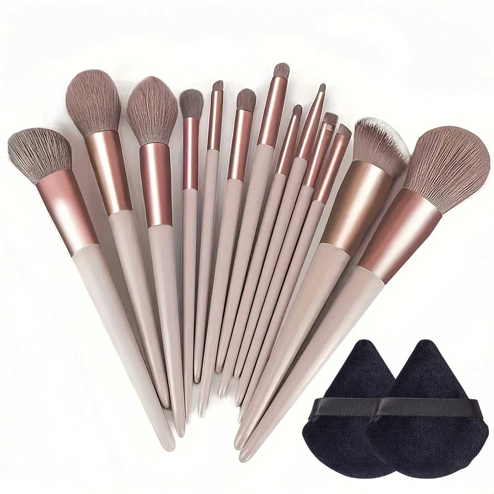 Professional Makeup Brush Set -Soft Brushes for Foundation/Powder/Eyeshadow - with Sponges Headband Travel-Friendly Birthday Z260408