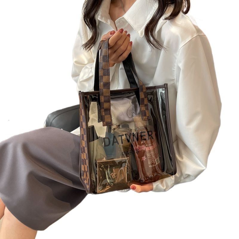 New Cosmetic Bag Ins High-End Waterproof PVC Super Popular Large Capacity Women Portable Handheld Travel Toiletry Storage