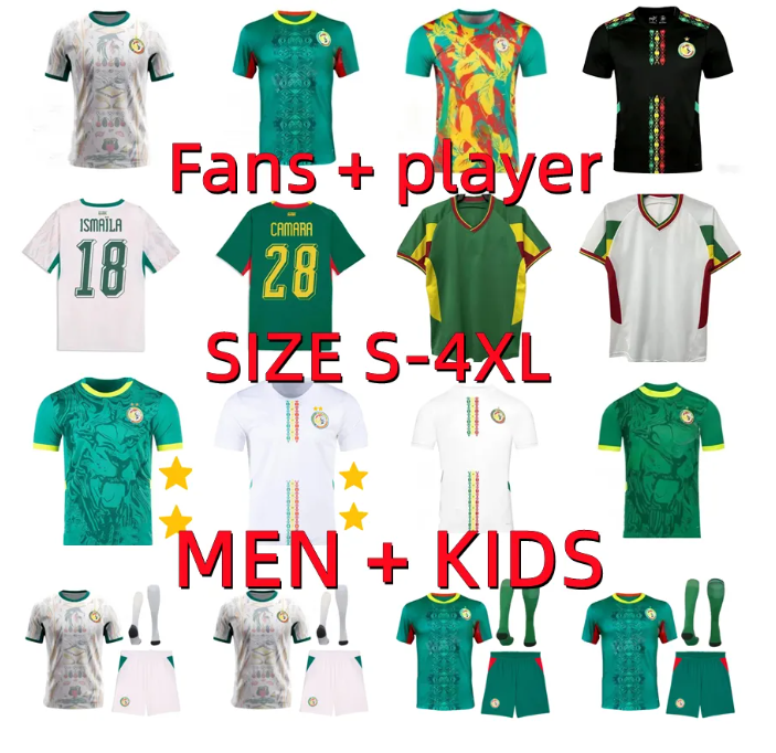 2024 2025 2026 Maillot Senegal Soccer Jersey MANE 22 23 24 25 26 MANE KOULIBALY KOUYATE ISMAILA B.DIA KEITA BALDE football shirts player version uniforms Men kids kits