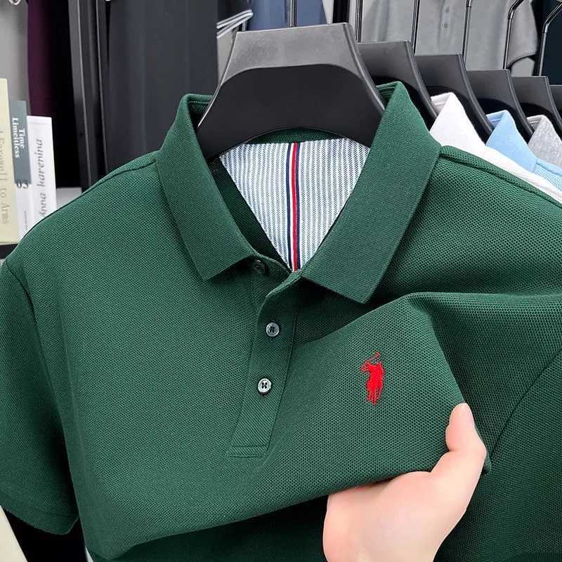 100cotton short sleeve polo shirt mens summer fashion classic Paul luxury brand custom embroidery casual business golf T-shirtT260408