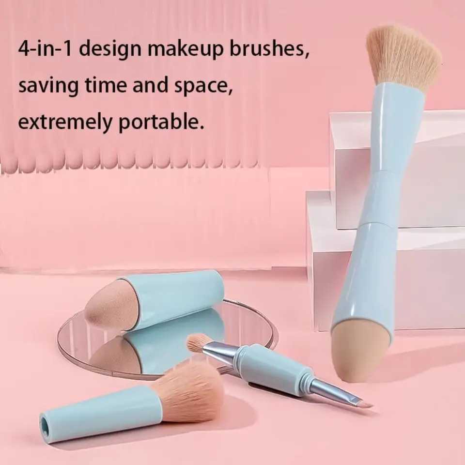 Multitasker 4-in-1 Makeup Brushes Portable Travel Make up Brushes Detachable Makeup Brush Set Z260408