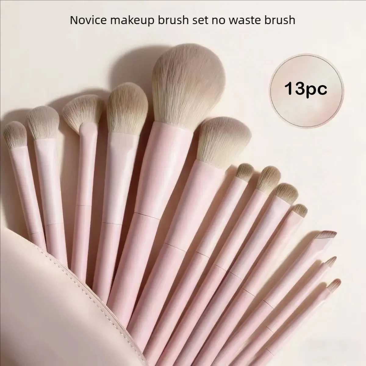13PC Korean Makeup Brush Set Eye Shadow Blush Contour Nose Shadow Concealer Complete Set of Novice Makeup Brushes for Beginners Z260408