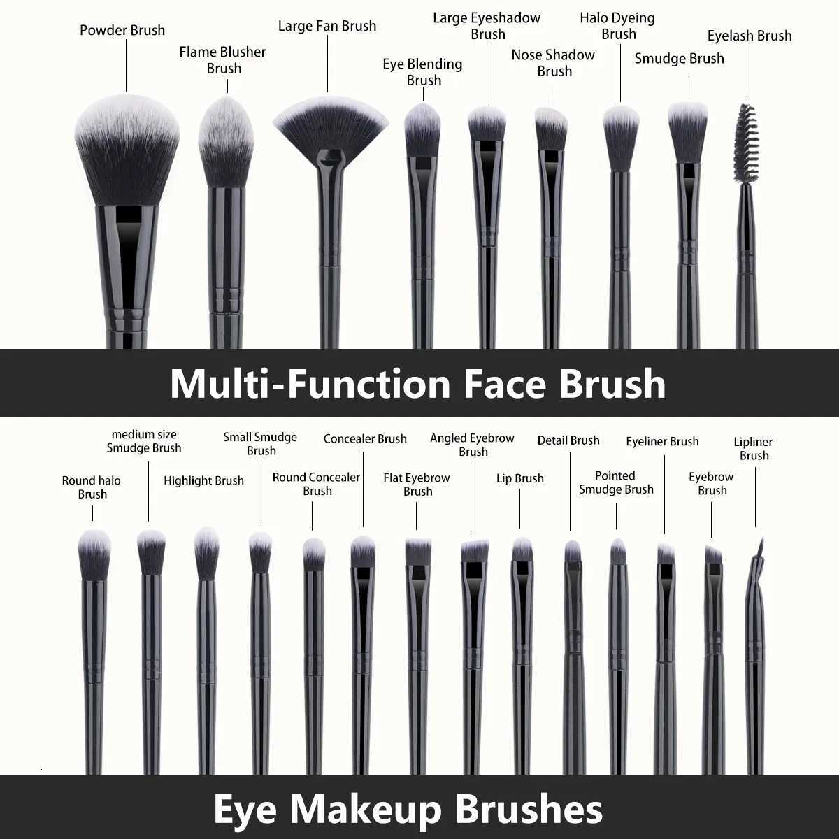20 pcs beginner makeup blush brush Foundation brush Detail Brush Contour Brush Makeup brush set Z260408