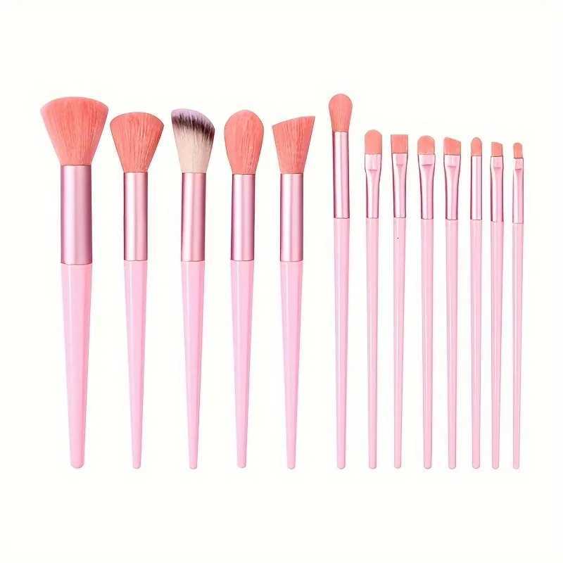 13-Piece Professional Makeup Brush Set with Pouch - Ultra Soft Synthetic Bristles Travel Friendly Perfect Gift for Women Z260408