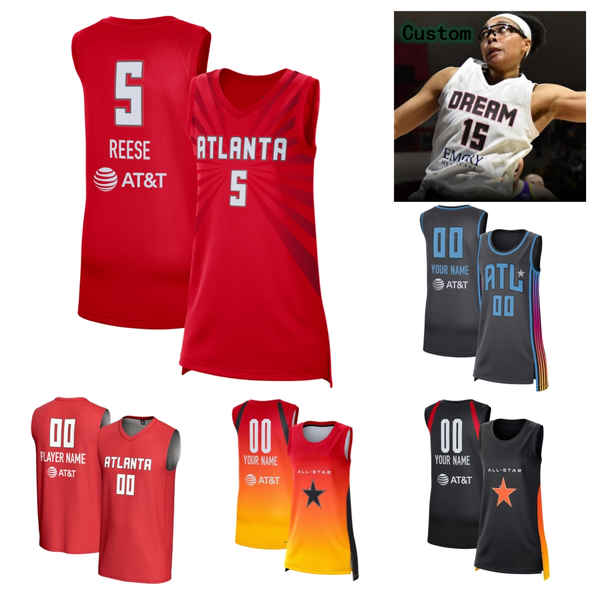 Angel Reese Dream Jersey Basketball Allisha Gray Rhyne Howard Brionna Jones Jordin Canada Brittney Griner Naz Hillmon Te-Hina Paopao Nia Coffey Men Women Youth