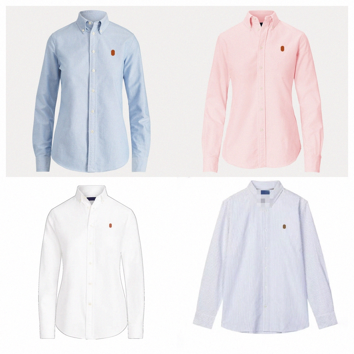 Ralphitys Camicie Da Donna Designer Classica Camicia Oxford Abbottonata Camicet…
