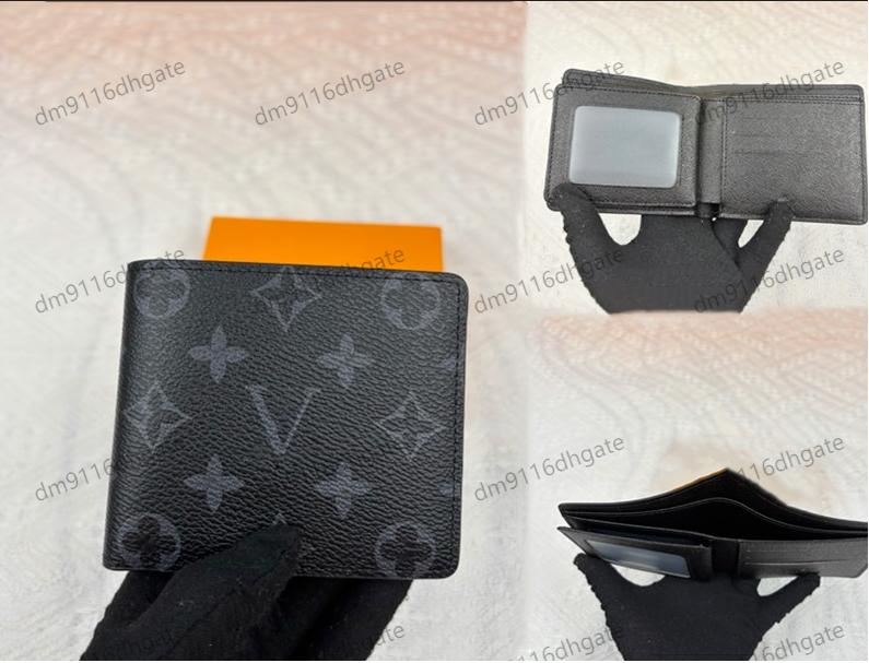 Luxury bag Designer Wallet MULTIPLE Paris Plaid Style fashion Print Mens wallet Women Purse High-end Water ripple flowers SLENDER Wallets handbag With box dust bag