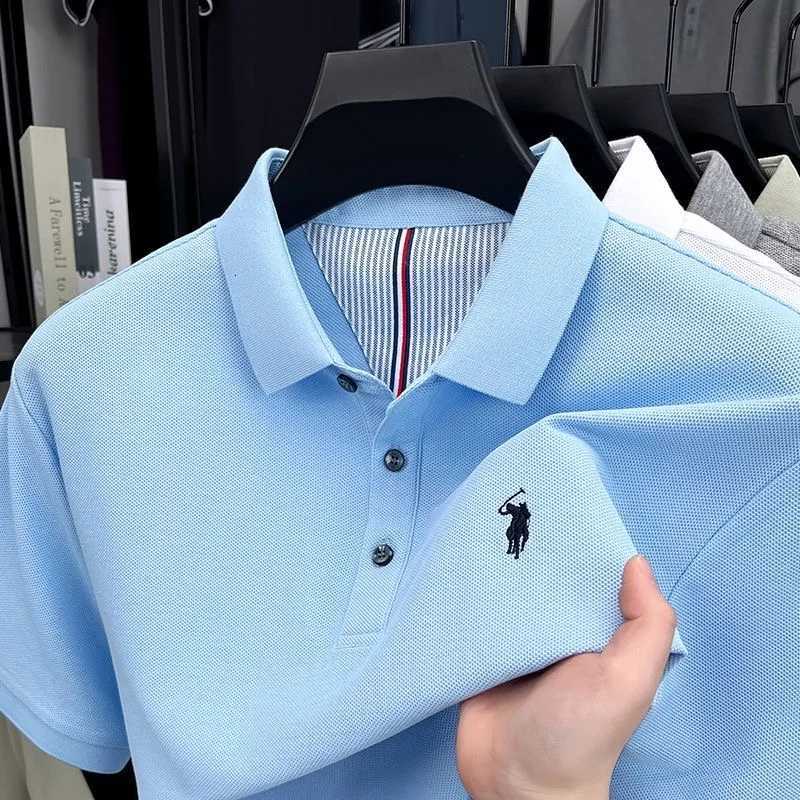 100cotton short sleeve polo shirt mens summer fashion classic Paul luxury brand custom embroidery casual business golf T-shirtT260408