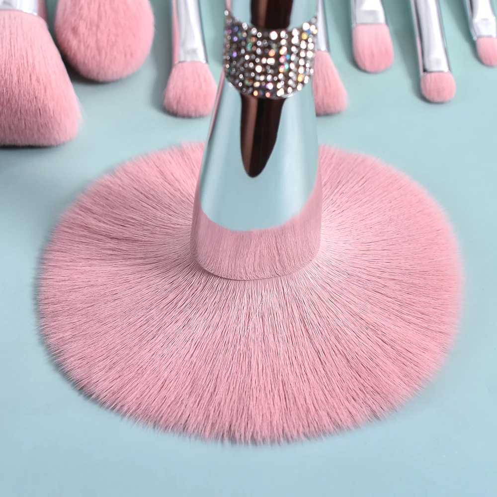 New 11 Pcs/set Diamond Makeup Brushes Set Powder Foundation Blush Contour Eyeshadow Brow Lashes Cosmetic Brushes Beauty Tools Z260408