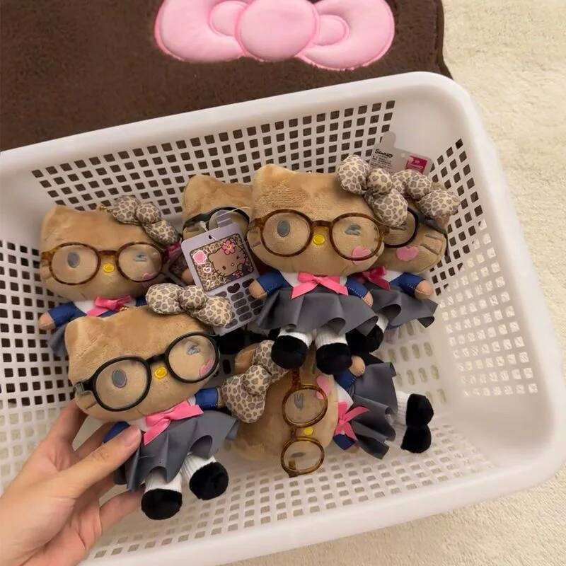 Kawaii Sanrio Hello Kitty Jk Uniform Cartoon Girl Glasses Exquisite Bag Cute Couple Backpack Keychain Doll Decor Gift - view 3