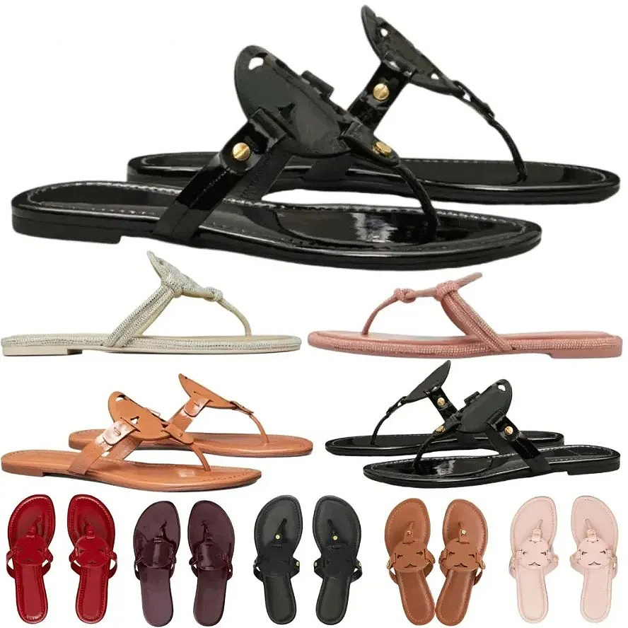 Designer flip flops slippers Womens slides fashion Summer Beach Casual Slippers top quality black white sandals top quality Flat Slide sandal