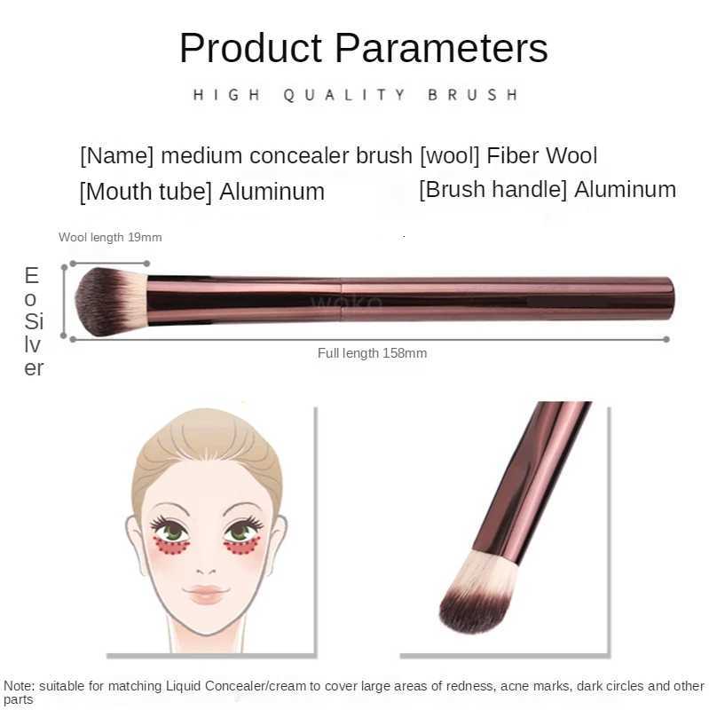 Seamless Finish Concealer Brush Angled Concealer Brush Face Buildable Coverage Liquid Cream Concealer Makeup Tool Z260408