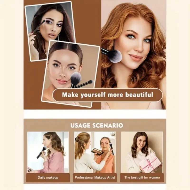 9pcs Multifunctional Black Makeup Brush Set With 1pc Beauty EggSoft Bristles for All Skin Types Alcohol-Free Cosmetic Brushes Z260408